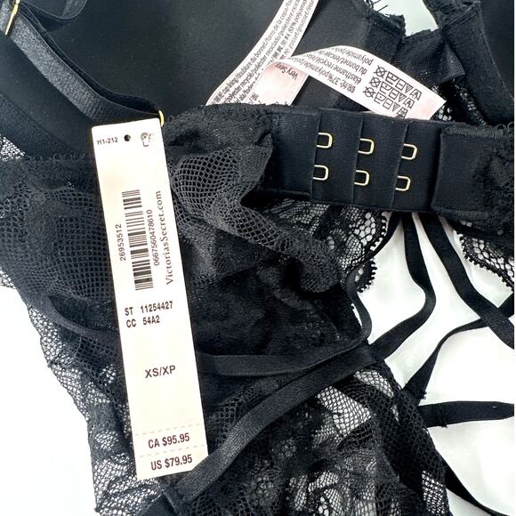 Victoria's Secret Rose Lace Strappy Teddy Bodysuit Size XS - Picture 8 of 11